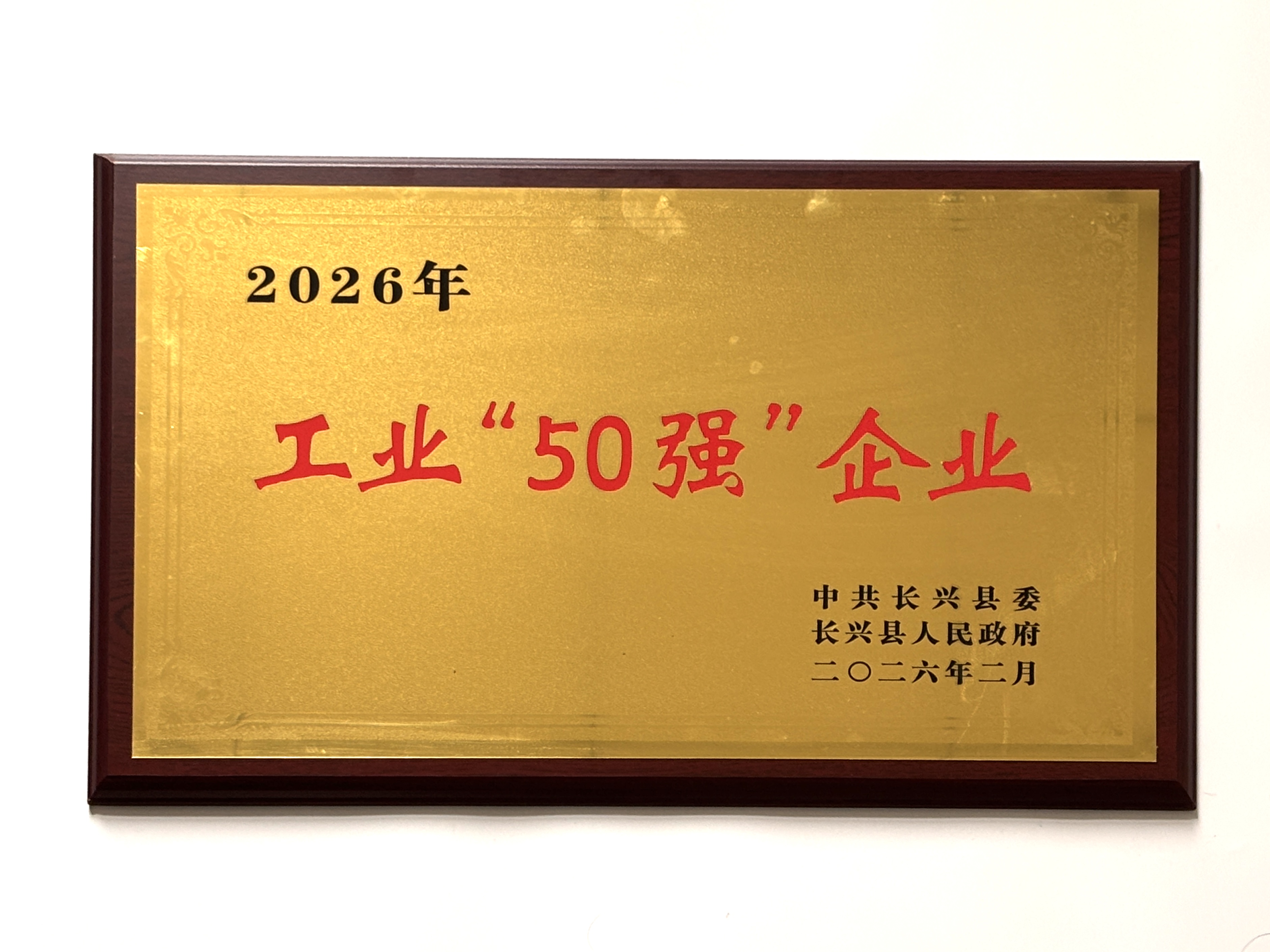 2026年长兴“工业50强”